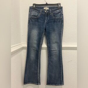 Shyanne Girls Blue Flare Wide Leg Jeans